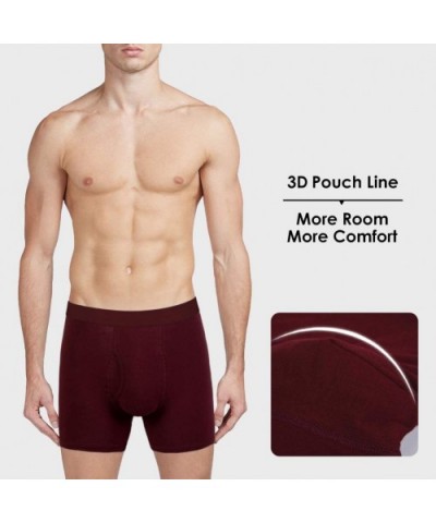 Boxer Briefs Mens Underwear Men Pack of 1-6 Men's Underwear for Men S M L XL XXL - D blue/Maroon/Gray/Dark Gray/Black (5-pack...