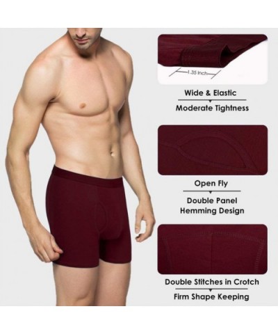 Boxer Briefs Mens Underwear Men Pack of 1-6 Men's Underwear for Men S M L XL XXL - D blue/Maroon/Gray/Dark Gray/Black (5-pack...