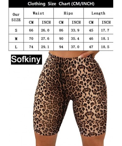 Women's Sexy Leopard Prints Biker Shorts High Waist Briefs Panties Hipster Boyshort - Brown - CH18S5MYDOD $23.01 Panties