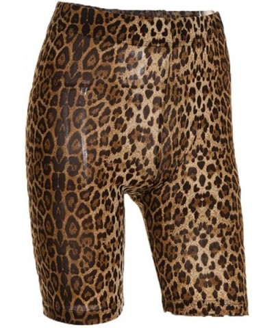 Women's Sexy Leopard Prints Biker Shorts High Waist Briefs Panties Hipster Boyshort - Brown - CH18S5MYDOD $23.01 Panties