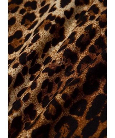 Women's Sexy Leopard Prints Biker Shorts High Waist Briefs Panties Hipster Boyshort - Brown - CH18S5MYDOD $23.01 Panties