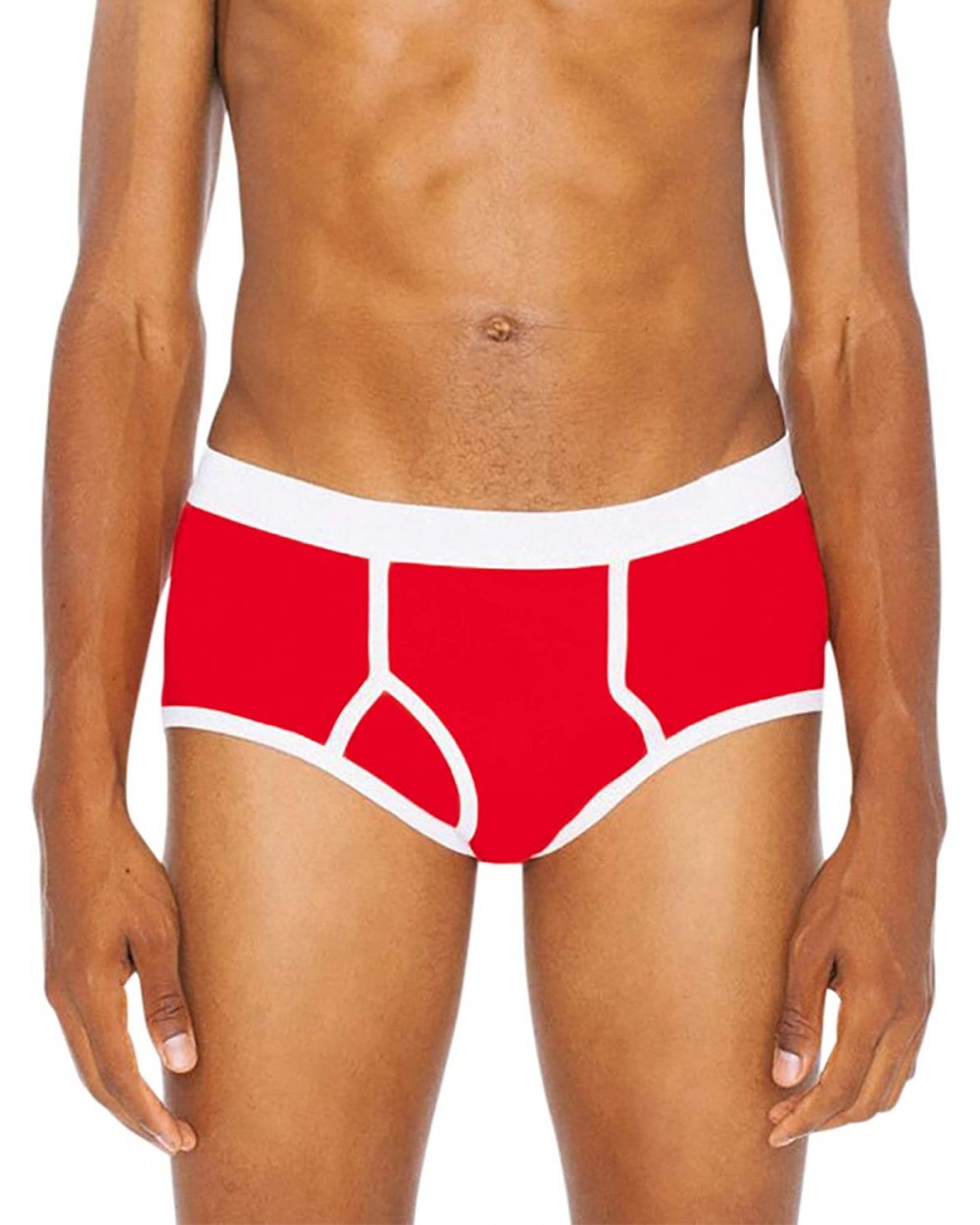 Men's Baby Rib Brief - Red - CR18XYGEREE $13.47 Briefs