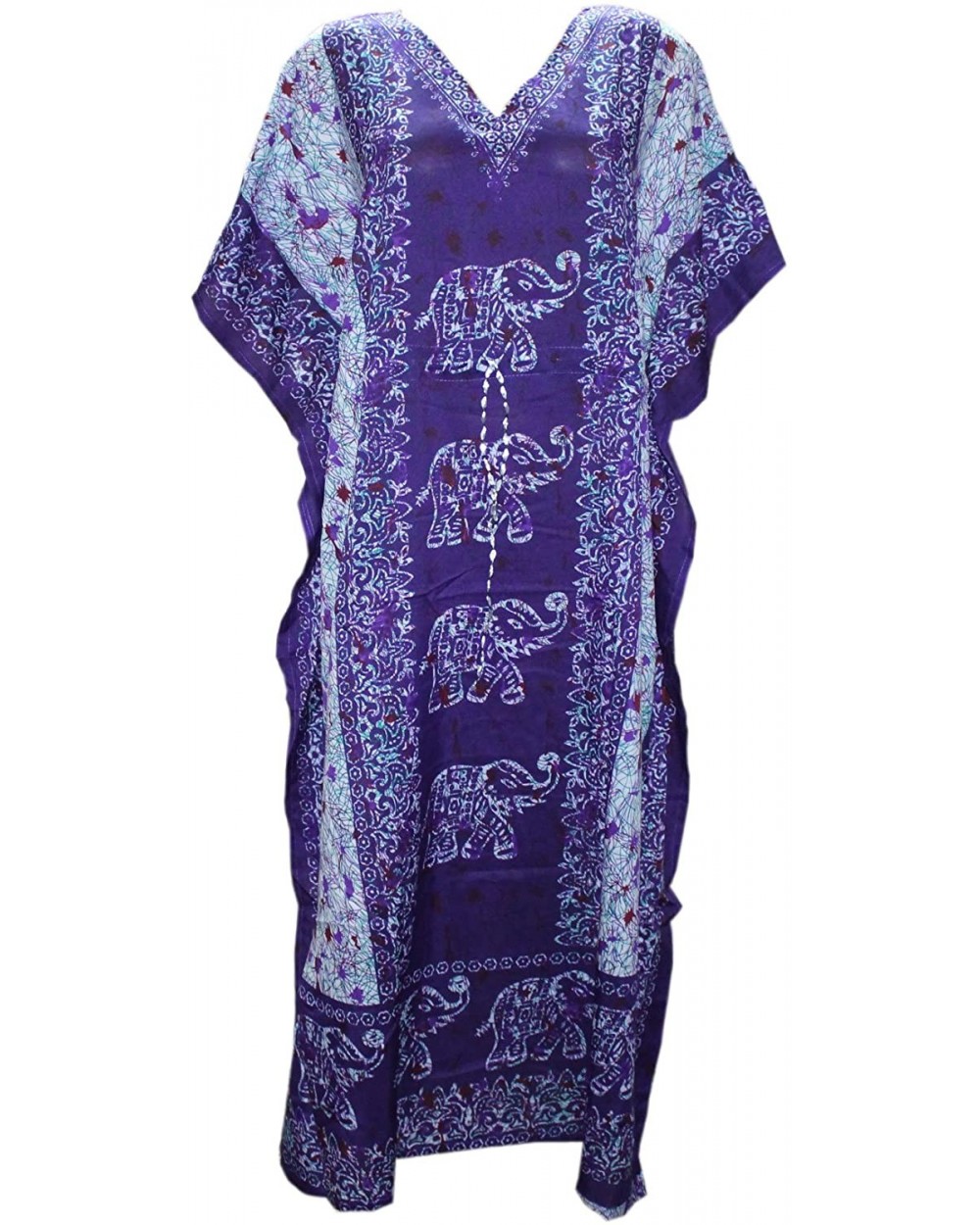 Kaftan Tunic Kimono Dress Ladies Summer Women Evening Maxi Party One Size - Multi-5 - C712ODLBZF2 $35.19 Nightgowns & Sleepsh...