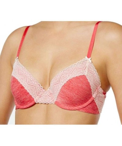 Smooth Marl Lace T-Shirt Bra Teaberry 36A - CC18D8NTOA7 $19.34 Bras