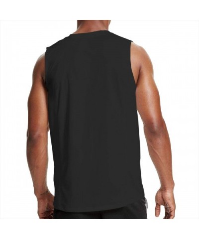 Men's Black Summer Round Neck Sleeveless T-Shirt Fashion Sleeveless Tee for Gym - Three Days Grace14 - CN190X0YNNL $33.69 Und...