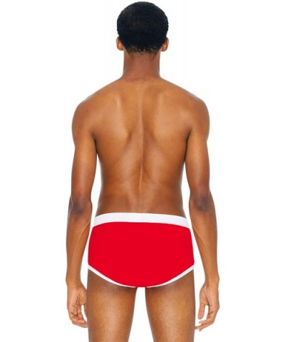 Men's Baby Rib Brief - Red - CR18XYGEREE $13.47 Briefs