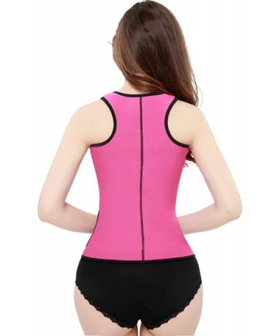 Sweat Vest for Women Neoprene Sauna Suit Tank Top Vest with Adjustable Shaper Trainer Belt - Dark Pink - C112NB60ZQY $39.71 S...