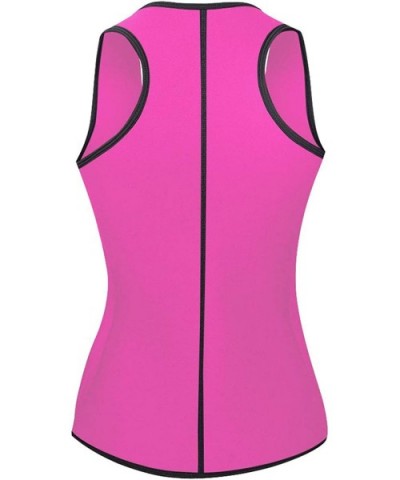 Sweat Vest for Women Neoprene Sauna Suit Tank Top Vest with Adjustable Shaper Trainer Belt - Dark Pink - C112NB60ZQY $39.71 S...