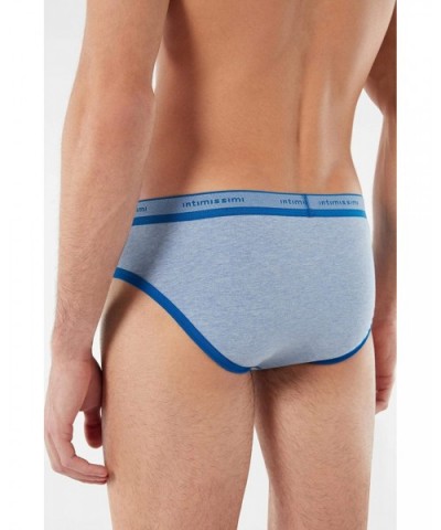 Mens Stretch Supima Cotton Brief with Logo Detail - Blue - 452i - Sky Blue Blend/Longbay Blue - C0194X7TLMH $28.62 Briefs