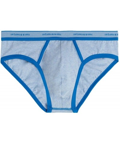 Mens Stretch Supima Cotton Brief with Logo Detail - Blue - 452i - Sky Blue Blend/Longbay Blue - C0194X7TLMH $28.62 Briefs