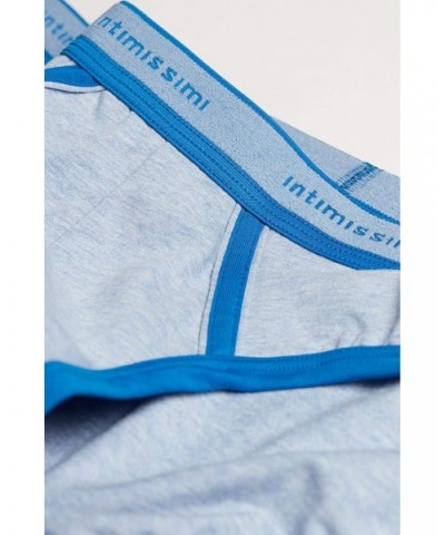 Mens Stretch Supima Cotton Brief with Logo Detail - Blue - 452i - Sky Blue Blend/Longbay Blue - C0194X7TLMH $28.62 Briefs