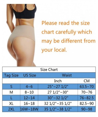 Women's Tummy Control Thong Shapewear High Waist Body Shaper Thongs Underwear - Nude-1 - CV18A2QL5DY $22.44 Panties