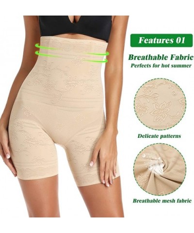 High Waist Shaperwear Shorts for Women Tummy Control Thigh Slimmer Slip Short Under Dresses Body Shaper Panties - Beige-297 -...