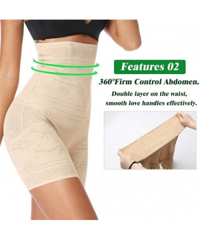 High Waist Shaperwear Shorts for Women Tummy Control Thigh Slimmer Slip Short Under Dresses Body Shaper Panties - Beige-297 -...