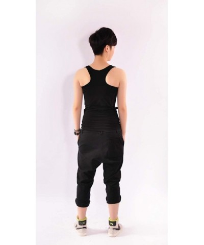 Cotton Long Tank Top Compression Chest Binder for Tomboy Trans Lesbian - Black - CY18A474GR3 $45.35 Shapewear