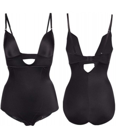 Women Bodysuit Lace Smooth Body Briefer Butt Lifter Tummy Control Body Shaper - Black 3 - CB18QQI66I7 $28.18 Shapewear