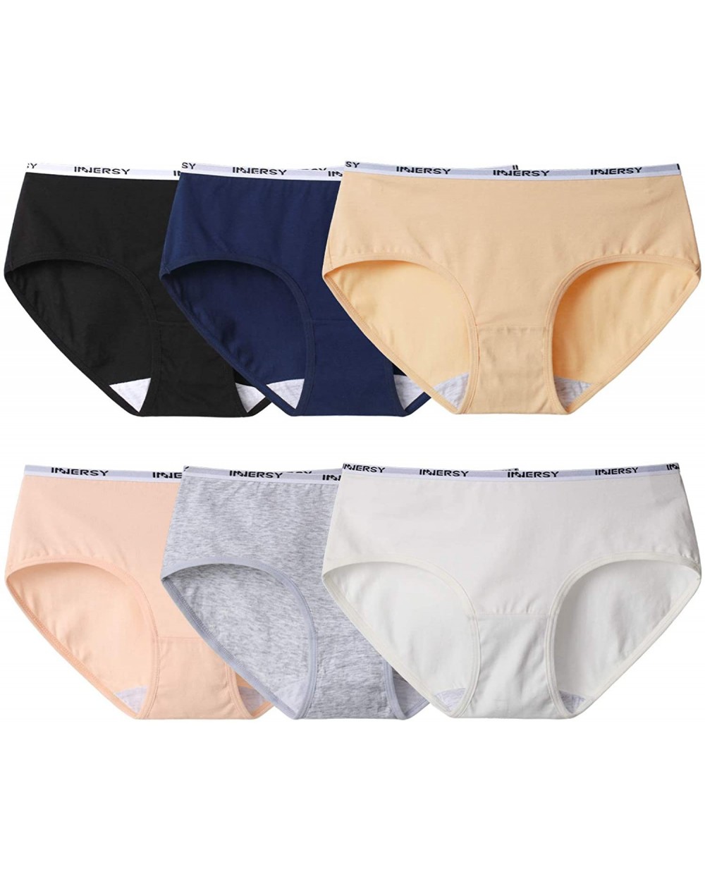 Womens Underwear Hipster Panties Cotton Low Rise Briefs Pack of 6 - Solid 2 - CV18EWI4CUT $31.19 Panties