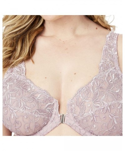 Women's Plus Size Embroidered Front-Close Underwire Bra - White (0375) - CS189K03R0Y $39.39 Bras