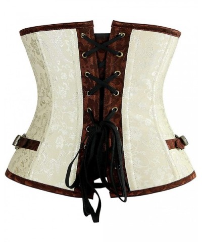 Women's&Lady's Sexy PU Leather Halter Shoulder Straps Underbust Top Overbust Corset Waistcoat Vest - Brown - CK18L4UZNUZ $58....