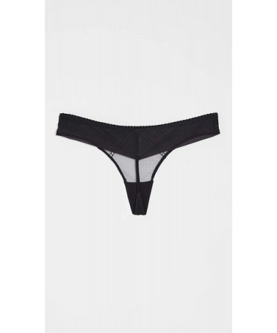 Women's Nolita Thong - Black - C6199SNNAEU $44.25 Panties