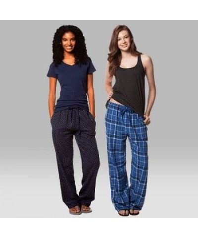 100% Woven Cotton Soft & Cozy Flannel Pants & Care Guide Adult - Black/White Buffalo - C4199803R30 $52.21 Sets