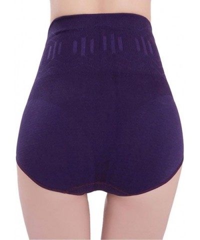 Women's Underwear- High Waist Tummy Control Body Shaper Women Briefs - Purple - CK187A8U020 $12.94 Shapewear