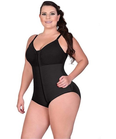 Women's Shapewear Waist Slimming Open-Bust Underwear Butt Lifter Zip Plus Size L-6XL - Black - CS18X945SGR $44.78 Shapewear