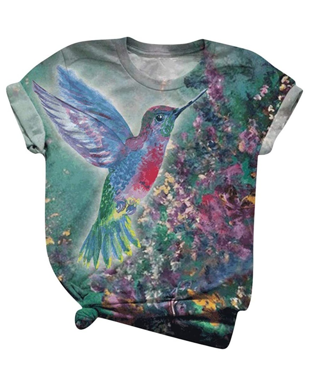 Plus Size Women Short Sleeve 3D Cute Animal-Printed O-Neck Tops Loose tee t-Shirt Blouse - Multicolor P - CN190SWUTRL $24.74 ...