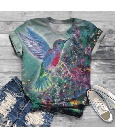 Plus Size Women Short Sleeve 3D Cute Animal-Printed O-Neck Tops Loose tee t-Shirt Blouse - Multicolor P - CN190SWUTRL $24.74 ...