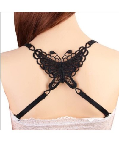 3Pcs Lace Bra Straps Butterfly Flower Cross Back Bra Shoulder Fashion Sexy Strap Bandage Wrapped Chest Crop Tops Vest - Big B...