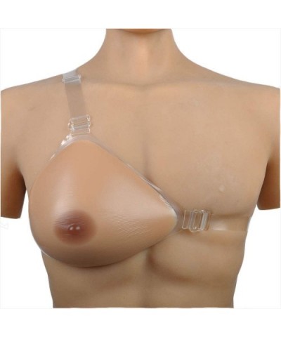 Silicone Breast Forms False Boobs Fake Breast with Adjustable One Shoulder Straps for Crossdresser Transgender Mastectomy-Cup...