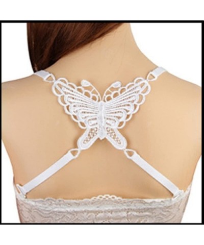 3Pcs Lace Bra Straps Butterfly Flower Cross Back Bra Shoulder Fashion Sexy Strap Bandage Wrapped Chest Crop Tops Vest - Big B...