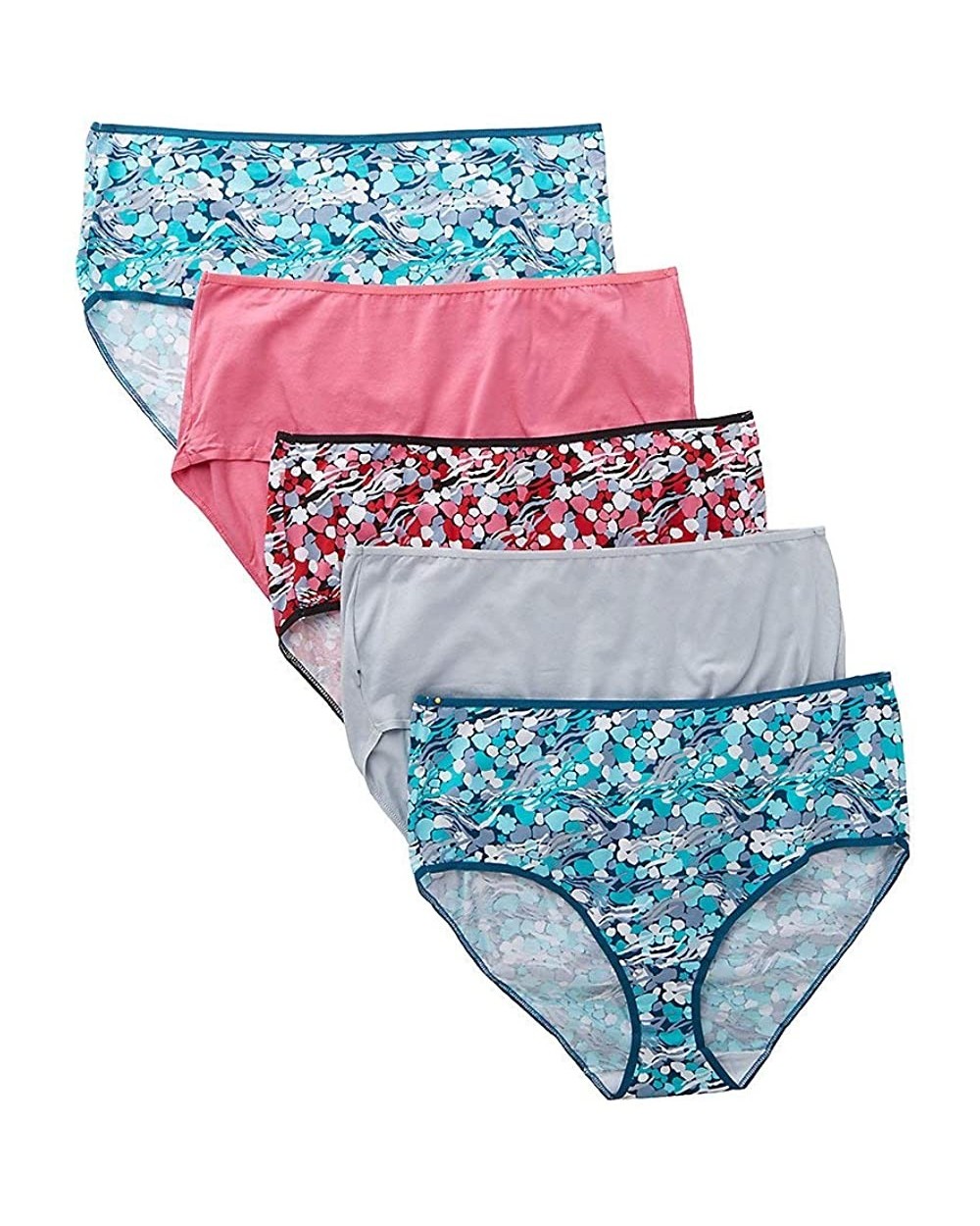 Women's Plus Size 5-Pack Breathable Stretch Brief - Assorted Colors - CD17YQR6W40 $31.40 Panties