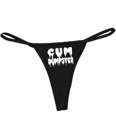 Cum Dumpster Black Thong Panties - CJ12LWRLVSL $36.15 Panties