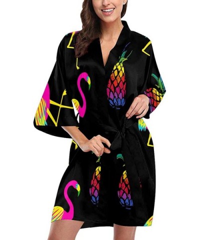 Custom Watercolor Tropical Leopard Animal Women Kimono Robes Beach Cover Up for Parties Wedding XS 2XL Multi 3 - CO190ZCKXY6 ...