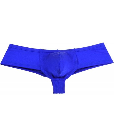 Men Cheeky Booty Bikini Boxers Bluge Pouch Thong Bottom Pants Spandex Hight Cut Boxer Briefs - 7 Blue - CX18E4Z59XA $64.31 Bo...