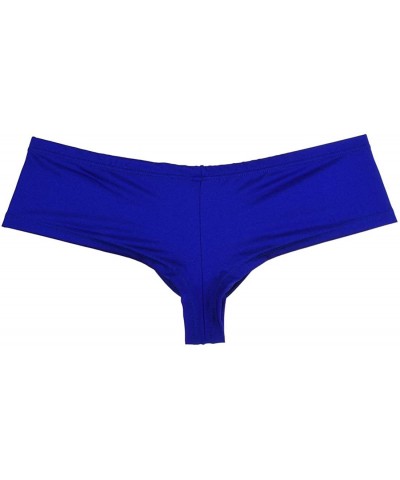 Men Cheeky Booty Bikini Boxers Bluge Pouch Thong Bottom Pants Spandex Hight Cut Boxer Briefs - 7 Blue - CX18E4Z59XA $64.31 Bo...