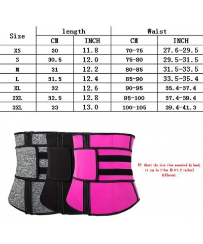 Women Waist Trainer Corset Trimmer Belt Body Shaper Waist Cincher Neoprene Sport Girdle with Zipper - Rose Red - CL19323SRZH ...