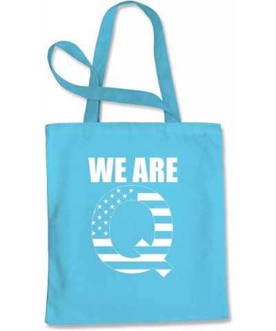 Tote Bag We Are Q Anon Sky Blue Shopping Bag - Sky Blue - C1180ORT5YZ $31.32 Camisoles & Tanks