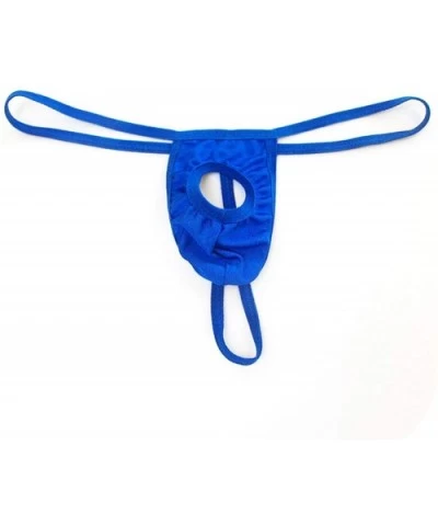 Sexy Thongs Hole Pouch T-Back Erotic G-Strings Underpants Low Rise Hipster Underwear Jockss - Blue - C9198ZYNQ0U $45.00 G-Str...