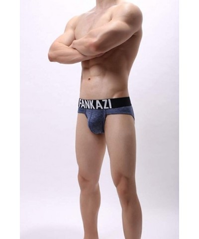 Men's Body Trunks Low Rise Briefs - Grey/Blue/Purple/Green/Yellow - C71925TXDG7 $49.44 Briefs