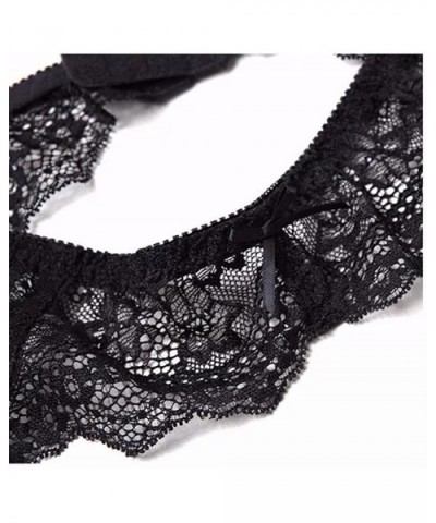 Women Sexy Lace Suspender Black Garter Belt for Thigh High Stockings - Black - CH183YHGIGN $23.25 Garters & Garter Belts