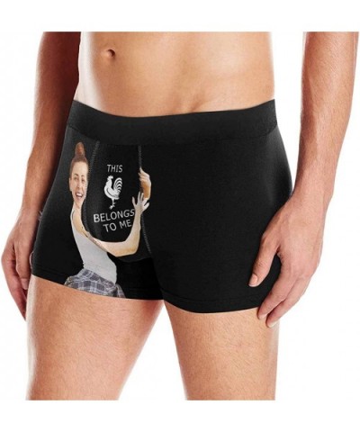 Personalized Face Underwear This Belongs to Me Navy Face Boxers Custom - Multi 11 - CY18Y0TGOLK $40.52 Boxer Briefs