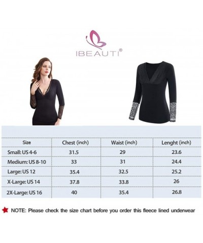 Womens Basic Camisole Thermal Underwear Thick Fleece Lined Cami Tank Top - Long Sleeve-wine - C3192NASUAZ $32.97 Thermal Unde...