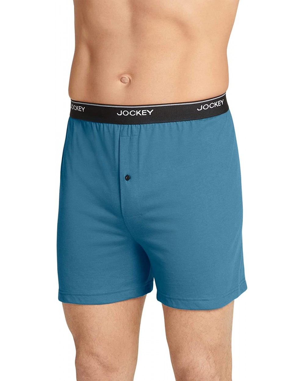 Men's Underwear Knit Boxer - Lake Blue - C3195R7A88R $29.88 Boxers