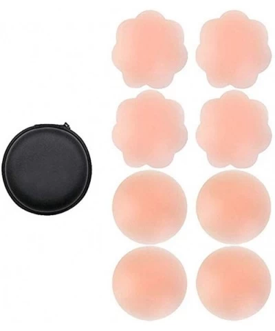 Silicone Breast Pasties 4 Pairs - Pink - CR18QHSQRT9 $11.34 Accessories