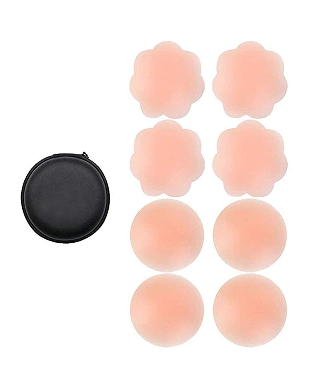 Silicone Breast Pasties 4 Pairs - Pink - CR18QHSQRT9 $11.34 Accessories