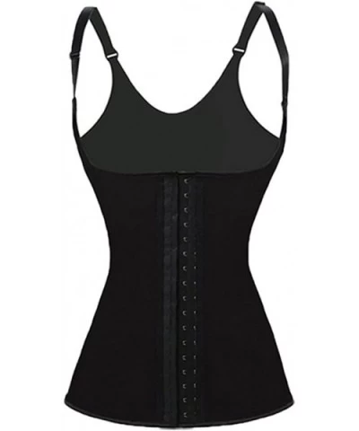 Women's Vest Style Adjustable Shoulder Straps Latex Underbust Corset Waist Trainer Cincher Body Shaper Shapewear - Size XXL (...