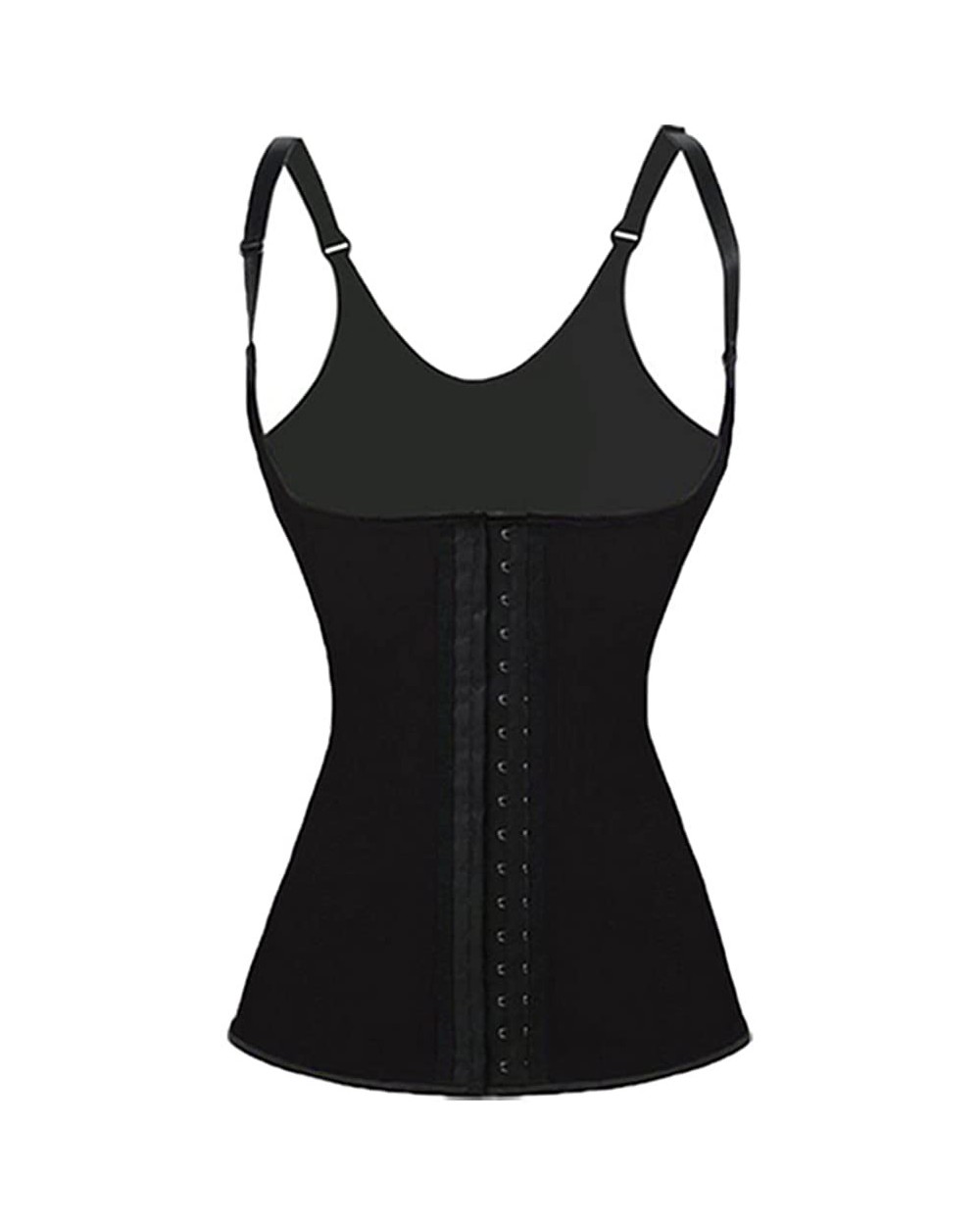 Women's Vest Style Adjustable Shoulder Straps Latex Underbust Corset Waist Trainer Cincher Body Shaper Shapewear - Size XXL (...