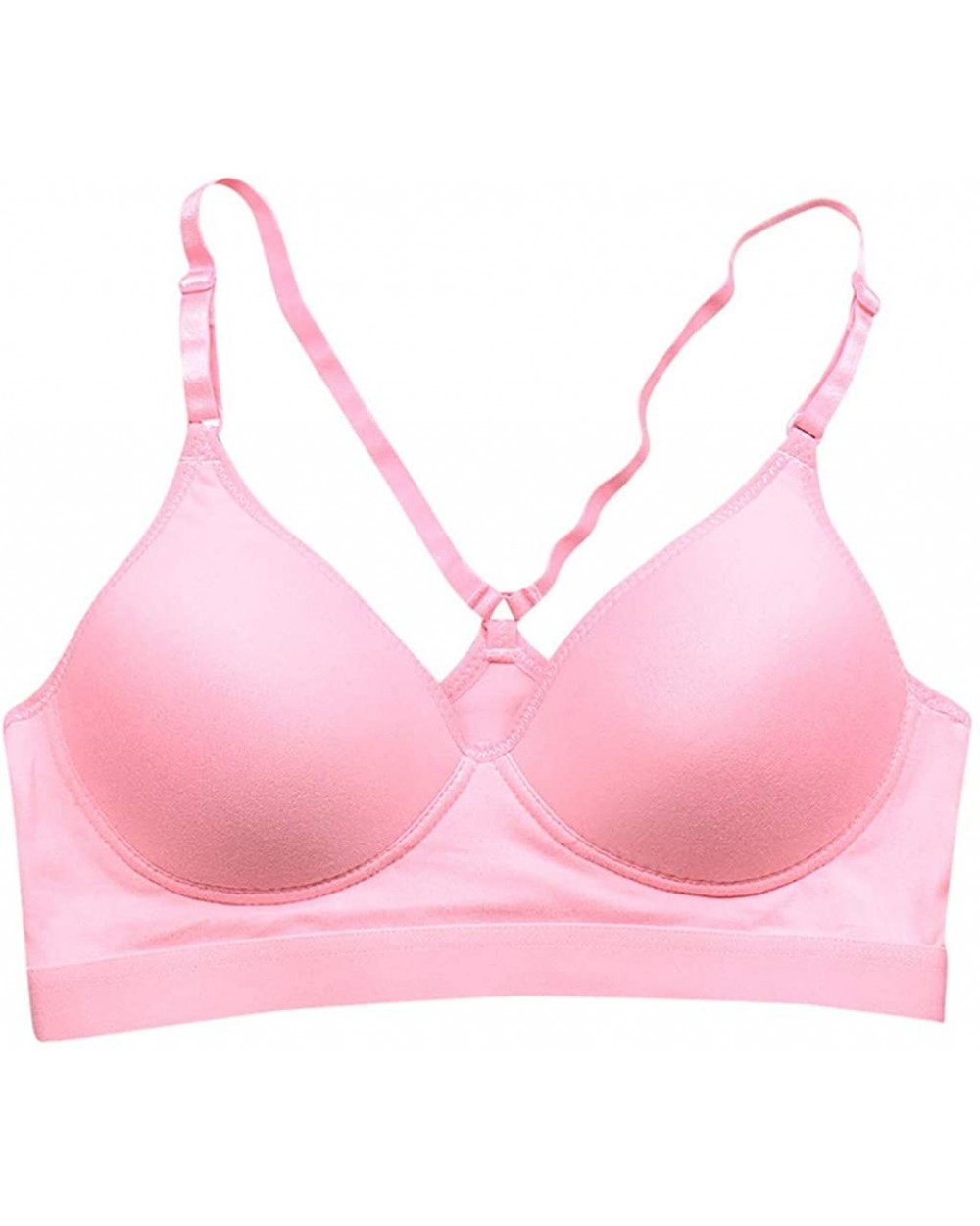 Woman No Steel Ring Bra Beauty Back Bra Ladies Yoga Running Sports Underwear - Pink - C718S4WI6G3 $18.29 Bustiers & Corsets